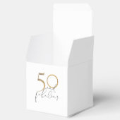 50 & Fabulous Black & White Gold 50e verjaardag Bedankdoosjes (Geopend)
