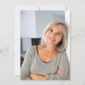 50 & Fabulous Black White & Gold Photo van zaterda Kaart (Achterkant)