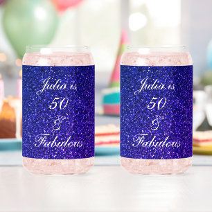 50 Fabulous Blauw Glitter Verjaardag Gift Favor Se Blikvorm Glas