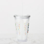 50 & Fabulous Blauw Leuke Vijftigste Verjaardagsfe Acryl Drinkbeker (Rechts)