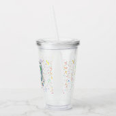 50 & Fabulous Blue Cute Fiftieth Birthday Party Acryl Drinkbeker