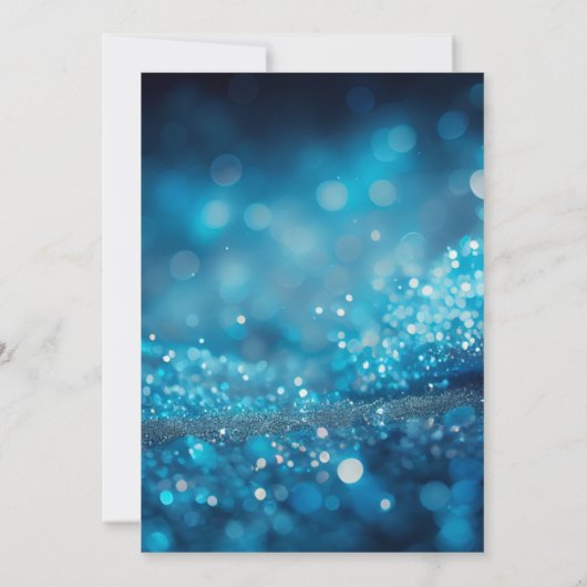 50 Fabulous Blue Silver Glitter Dress Birthday Kaart (Achterkant)