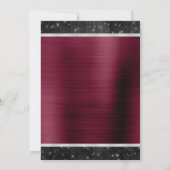 50-Fabulous Burgundy Black Sparkle Glam Kaart (Achterkant)