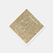 50/Fabulous Calligraphy op Gold Glitter Servet (Hoek)