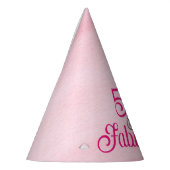 50 & Fabulous Cat, Roze en Grijs, 50e verjaardag W Feesthoedjes (Links)