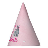 50 & Fabulous Cat, Roze en Grijs, 50e verjaardag W Feesthoedjes (Rechts)