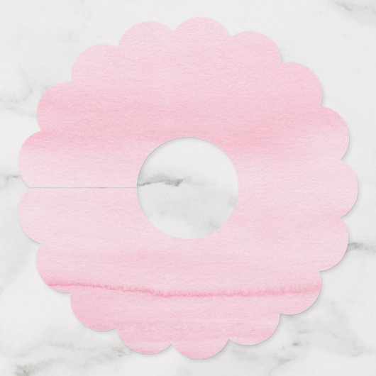 50 & Fabulous Cat, Roze en Grijs, 50e verjaardag Wijnglaslabel (Achterkant)