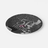 50 & Fabulous Champagne Elegant 50th Birthday Papieren Bordje (Gekanteld)