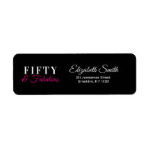 50 & Fabulous Chic Hot Pink & Black 50e Verjaardag