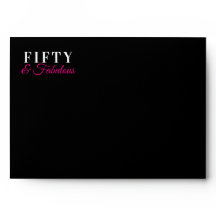 50 & Fabulous Chic Pink and Black 50th Birthday