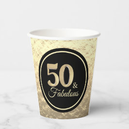 50 & Fabulous Classy Gold Papieren Bekers