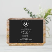 50 & Fabulous Clear Ocean Water Beach Birthday Kaart (Staand voorkant)