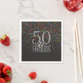 50 & Fabulous Confetti Stippen Elegant 50ste Verja Servetten (Insitu)