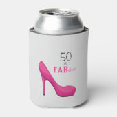 50 & Fabulous Cute Pink voor haar meisje Blikjeskoeler (Blikje Voorkant)