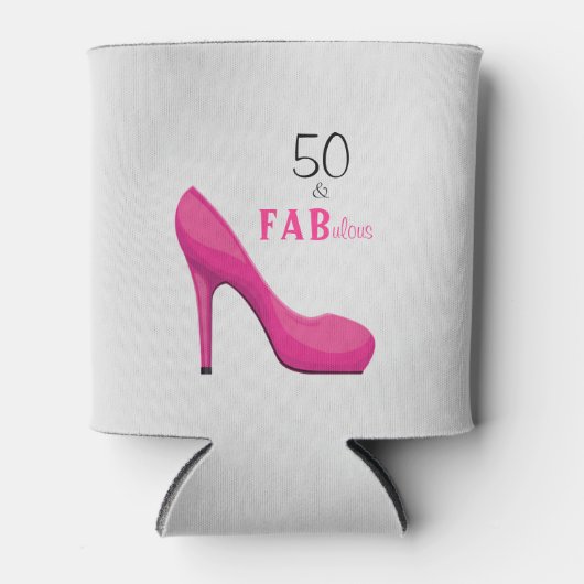 50 & Fabulous Cute Pink voor haar meisje Blikjeskoeler (Voorkant)