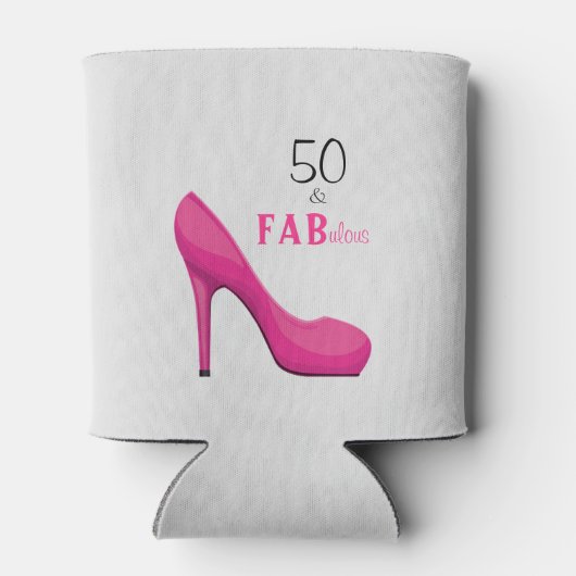 50 & Fabulous Cute Pink voor haar meisje Blikjeskoeler (Achterkant)