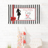 50 & FABULOUS-dag  met strepen Spandoek (Insitu)