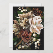 50 & Fabulous Dark Moody Neutral Magnolia Floral Kaart (Achterkant)