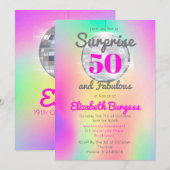 50 Fabulous Disco Tie Dye Pink Chic Birthday Kaart (Voorkant / Achterkant)