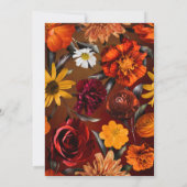 50 & Fabulous Donker Moody Sunset Kleuren Bloemen Kaart (Achterkant)