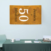 50 & Fabulous Faux Gold Eenvoudig 50e verjaardagsf Spandoek (Beurs)