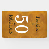 50 & Fabulous Faux Gold Eenvoudig 50e verjaardagsf Spandoek (Horizontaal)