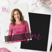 50 & Fabulous Foto-overlay monogram Verjaardag 