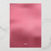 50 & Fabulous Foto Roze Roze Goud Folie Uitnodiging (Achterkant)