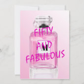 50 Fabulous French Chic Pink Perfume Monogram Kaart (Achterkant)