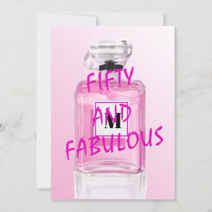 50 Fabulous French Chic Pink Perfume Monogram Kaart