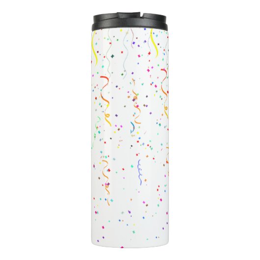 50 & Fabulous Gepersonaliseerde Roze Confetti Verj Thermosbeker (Achterkant)