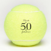 50 & Fabulous Gepersonaliseerde Tennisbal Tennisballen (Voorkant)