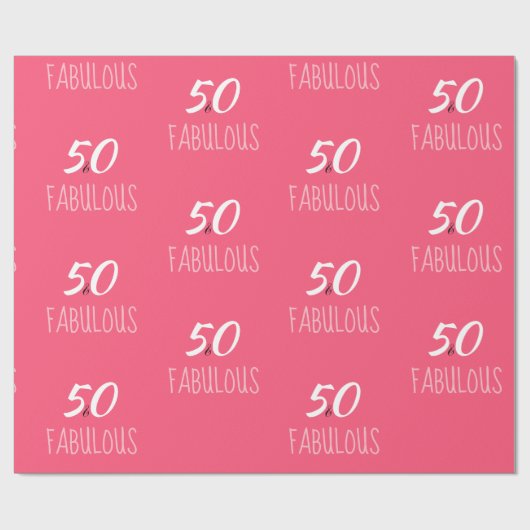 50- & Fabulous Gift Wrapping Cadeaupapier (Vlak)