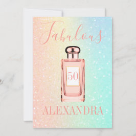 50 Fabulous Glitter French Chic Perfume Monogram Kaart