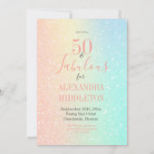 50 Fabulous Glitter French Chic Perfume Monogram Kaart (Achterkant)