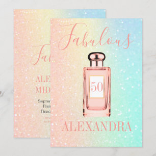 50 Fabulous Glitter French Chic Perfume Monogram Kaart