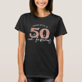 50 Fabulous Glitter Personalized Birthday Party T-shirt (Voorkant)