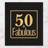 50 & Fabulous Gold Black - Vervaldatum bruine wijn Etiket (Enkel label)