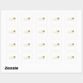 50 & Fabulous Gold & Black Yellow Cactus Flower Vierkante Sticker (Vel)