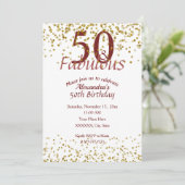 50 Fabulous Gold en Bourgogne Kaart (Staand voorkant)