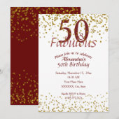 50 Fabulous Gold en Bourgogne Kaart (Voorkant / Achterkant)