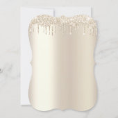 50 Fabulous Gold Glitter Birthday Party Kaart (Achterkant)