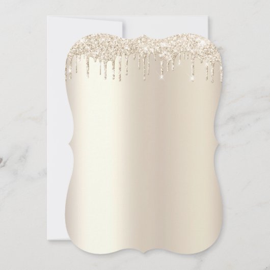 50 Fabulous Gold Glitter Birthday Party Kaart (Achterkant)