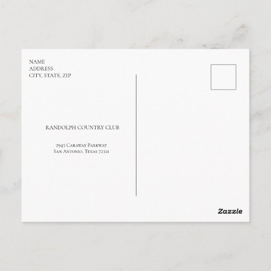 50 & Fabulous Gold Glitter Save the Date Briefkaar Briefkaart (Achterkant)