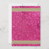 50 & Fabulous Goud Heet Roze Glitterij Hoge Hakken Kaart (Achterkant)