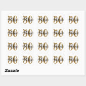 50 & Fabulous Gouden Glitter Typografie Verjaardag Vierkante Sticker (Vel)