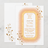 50&Fabulous Gouden Verjaardag Uitnodiging (Voorkant / Achterkant)