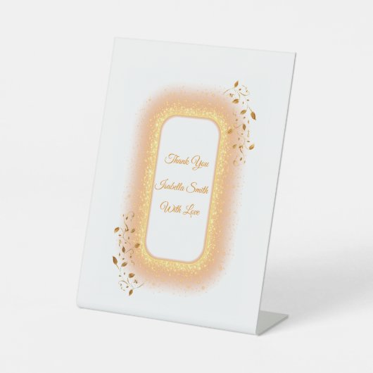 50& Fabulous gouden verjaardag voetstuk teken Reclamebord Met Voetstuk (Voorkant)