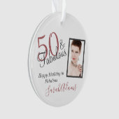 50 & Fabulous Gray Shade Birthday Acrylvezel Ornament (voorkant)