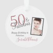 50 & Fabulous Gray Shade Birthday Acrylvezel Ornament (achterkant)